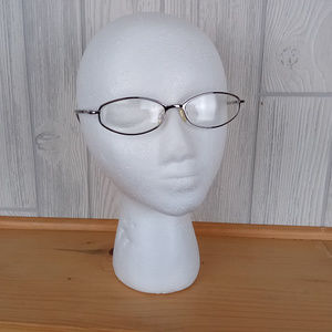 Marcolin Silver Glasses Frames with Black Stems